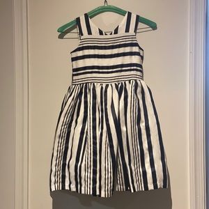 Girls Navy striped dress
